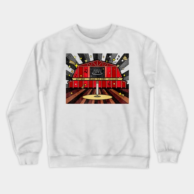 Grand Ole Opry Concert Crewneck Sweatshirt by Kelly Louise Art